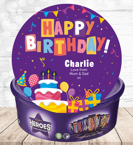 Personalised Label for Heroes Tub - Birthday 02