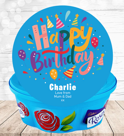 Personalised Label for Roses Tub - Birthday 01
