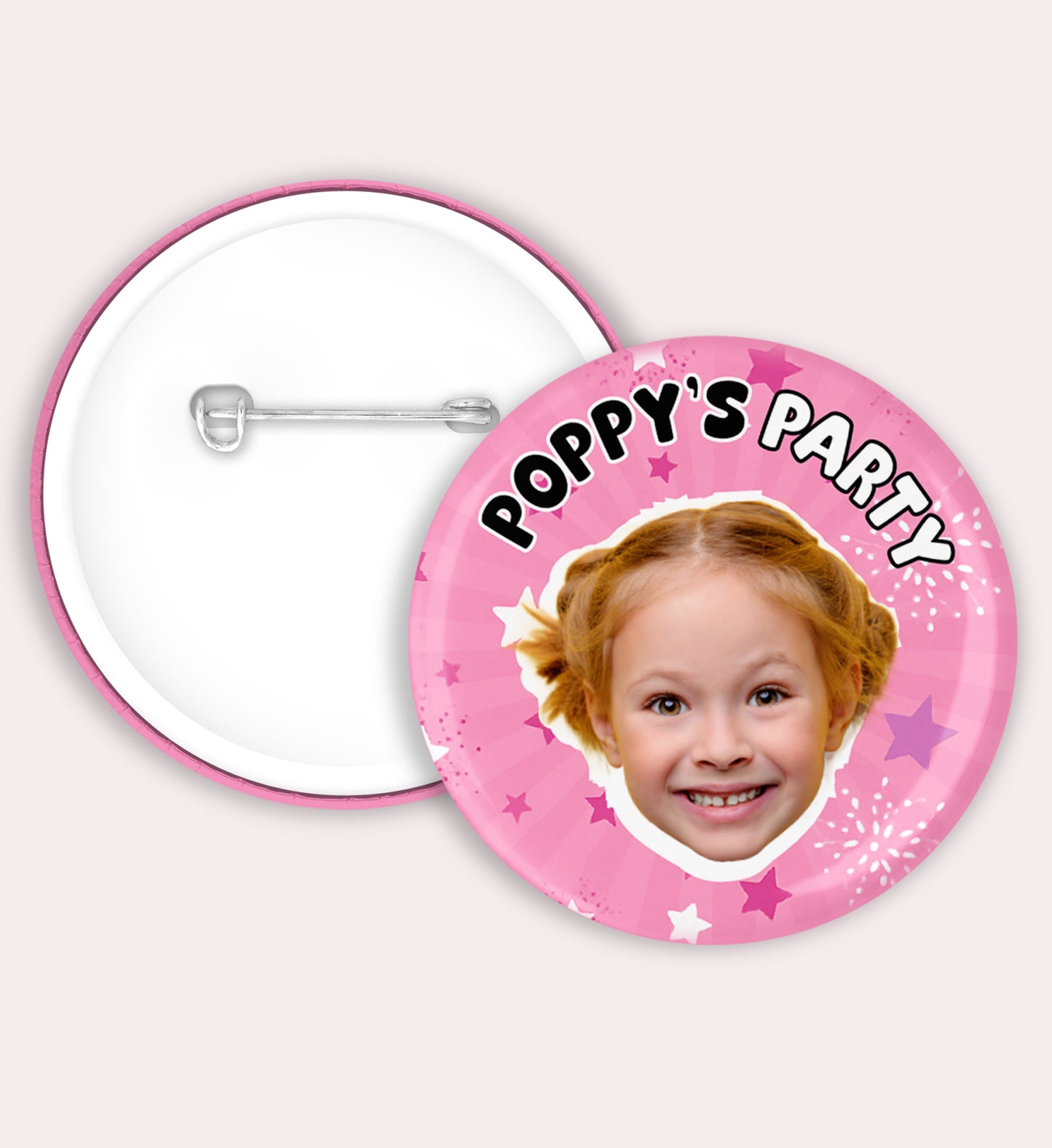 Personalised Birthday Badges - 58mm Photo Badge